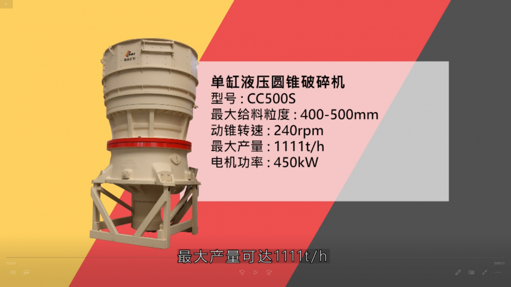 必发集团app新品——单缸液压圆锥破碎机CC500S